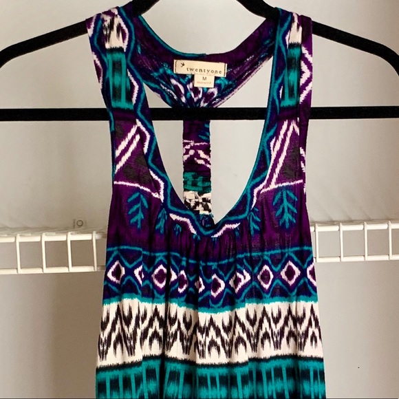 T-Back Tribal Print Tank - Picture 3 of 3